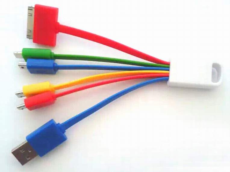 宏浩達(dá)一拖六數(shù)據(jù)線，micro USB/lightning數(shù)據(jù)線/蘋(píng)果4數(shù)據(jù)線/miniUSB