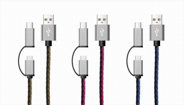 宏浩達二合一數(shù)據(jù)線，安卓micro USB/type-c兩用數(shù)據(jù)線