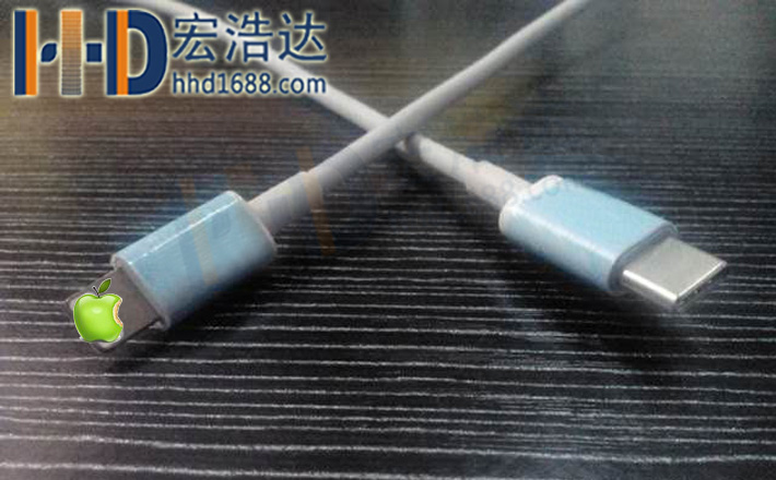宏浩達(dá)iphone8/8plus/x蘋果快充數(shù)據(jù)線USB-C轉(zhuǎn)lightning