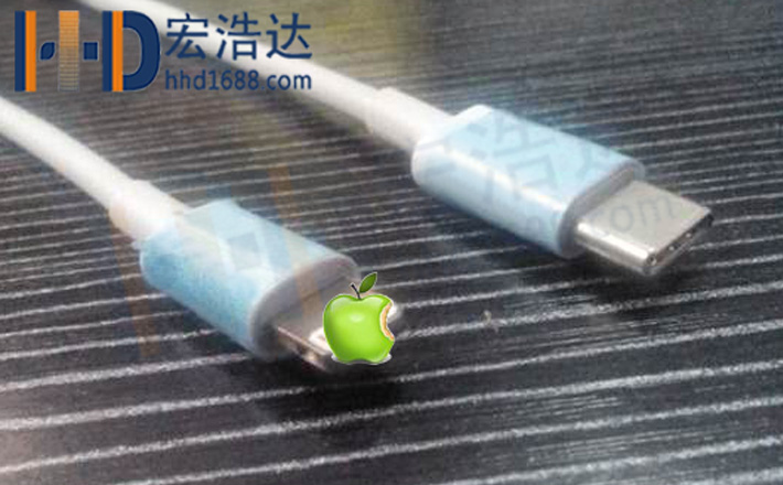 宏浩達(dá)iphone8/8plus/x蘋果快充數(shù)據(jù)線USB-C轉(zhuǎn)lightning