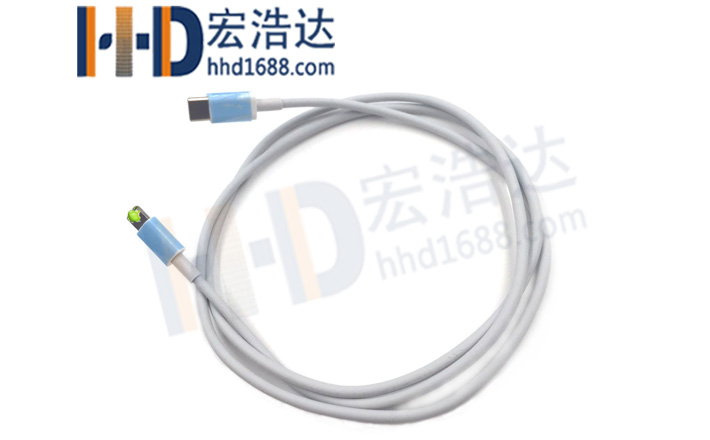 USB-C轉(zhuǎn)lightning蘋果8快充數(shù)據(jù)線iphone8/8plus/x宏浩達(dá)數(shù)據(jù)線工廠專業(yè)定制