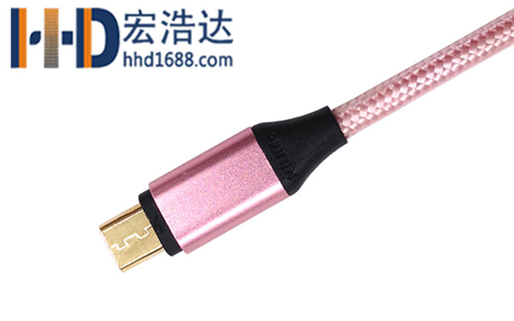 宏浩達(dá)數(shù)據(jù)線廠家鍍金安卓數(shù)據(jù)線，鋁合金編織閃充micro USB快充數(shù)據(jù)線工廠專業(yè)定制