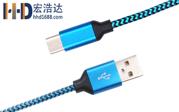 宏浩達廠家直銷華為數據線合金編織type-c充電數據線工廠專業(yè)定制