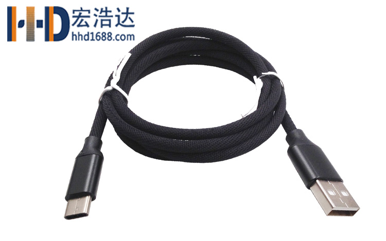 宏浩達廠家直銷手機數(shù)據(jù)線鋁合金布紋充電type-c數(shù)據(jù)線工廠專業(yè)定